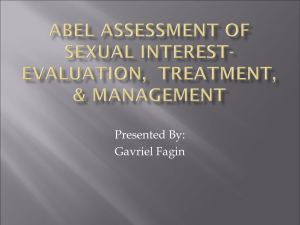 Abel Assessment of Sexual Interest- Evaluation