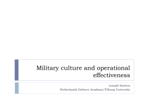 Military culture and operational effectiveness