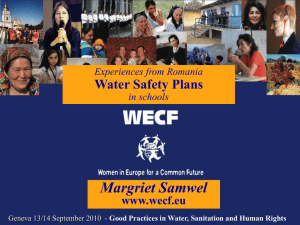 WECF: Water Safety Plans in Schools