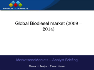 Global Biodiesel Market Segmentation