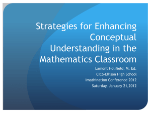 Strategies for Enhancing Conceptual Understanding in the