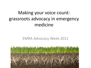 Making your voice count: grassroots advocacy in health policy