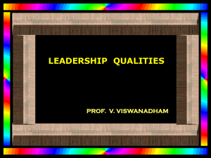 leadership qualities prof. v. viswanadham