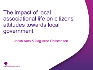 The impact of local associational life on citizens` attitudes towards
