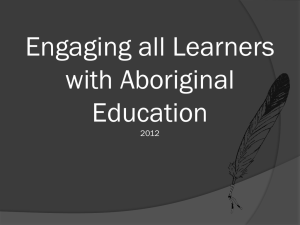 Teaching and Learning with Aboriginal Content