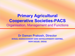 Primary Agricultural Cooperative Societies Organisation