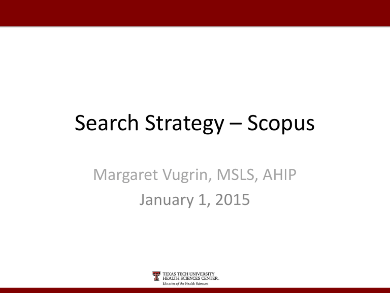 Search scopus Learn how