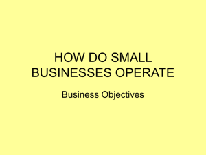 7. Business objectives