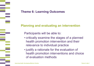 Theme 6: slide 3 Planning health promotion checklist (1) - HI-Net