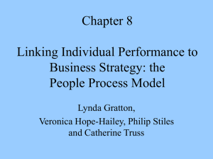 Chapter 8 Linking Individual Performance to Business Strategy: the