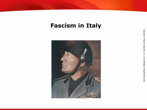Fascism in Italy - Pearson Online Learning Exchange