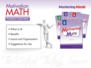 Motivation Math - Mentoring Minds