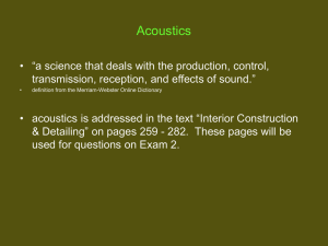 lecture 5: acoustics