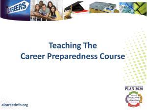 Teaching The Career Preparedness Course