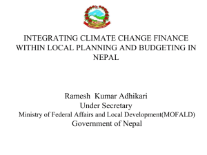 Session 6.2.2 Nepal - Climate Change Finance and Development