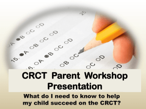 CRCT Parent Presentation
