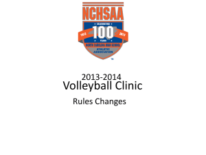 Rules Changes - North Carolina High School Athletic Association