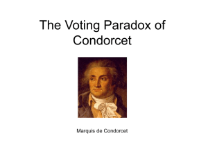 Example: The Voting Paradox of Condorcet