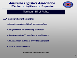 Members Bill of Rights - The American Logistics Association