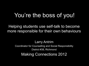 You`re the Boss of You - BC Positive Behaviour Support Website