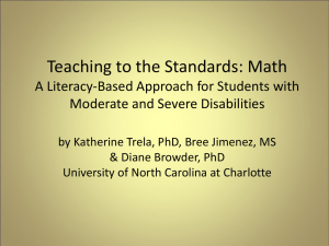 Teaching to the Standards Math handout 2