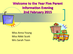 Parent Information Year 5