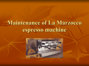 Maintenance of La Marzocco espresso machine