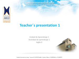 Teacher´s presentation 1