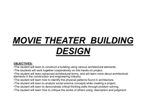 movie theater building design objectives
