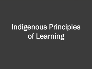 Indigenous Principles of Learning in Reading
