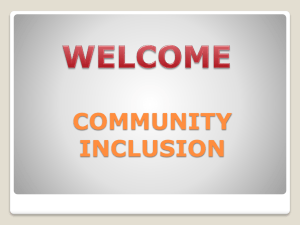 Community Inclusion
