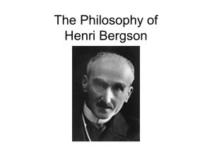The Philosophy of Henri Bergson
