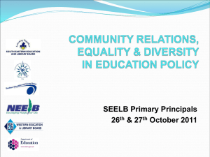 community relations, equality & diversity in education policy