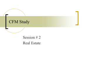 CFM Study #2 – Real Estate