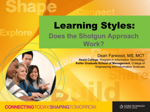 Learning Styles: Does the Shotgun Approach Work?