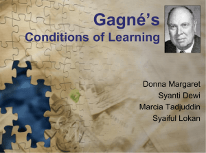 Gagne Conditions of Learning