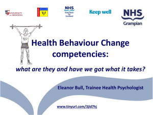 Health Behaviour Change Competencies