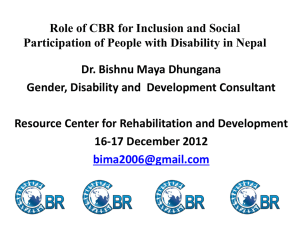 Inclusion and Social Participation of People with Disability in Nepal