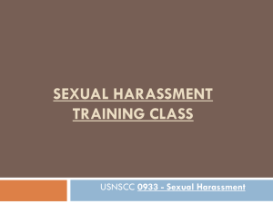 Sexual Harassment Training Class for younger cadets