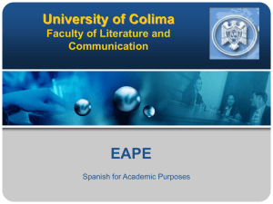 Universidad de Colima Facultad de Ciencias de la Educación