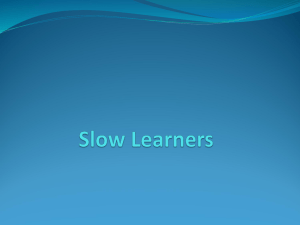 Slow Learners Presentation