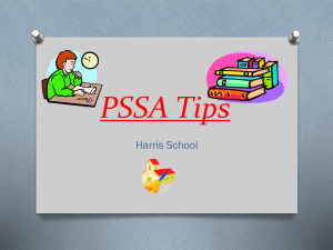 PSSA Tips