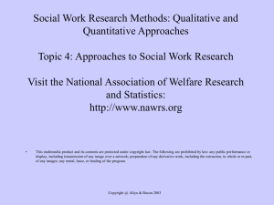 Approaches to Social Work Research