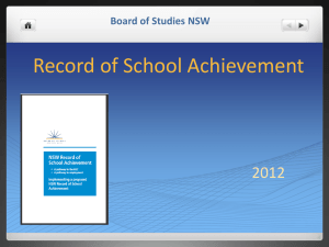 Record of School Achievement