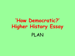 How Democratic Essay Plan