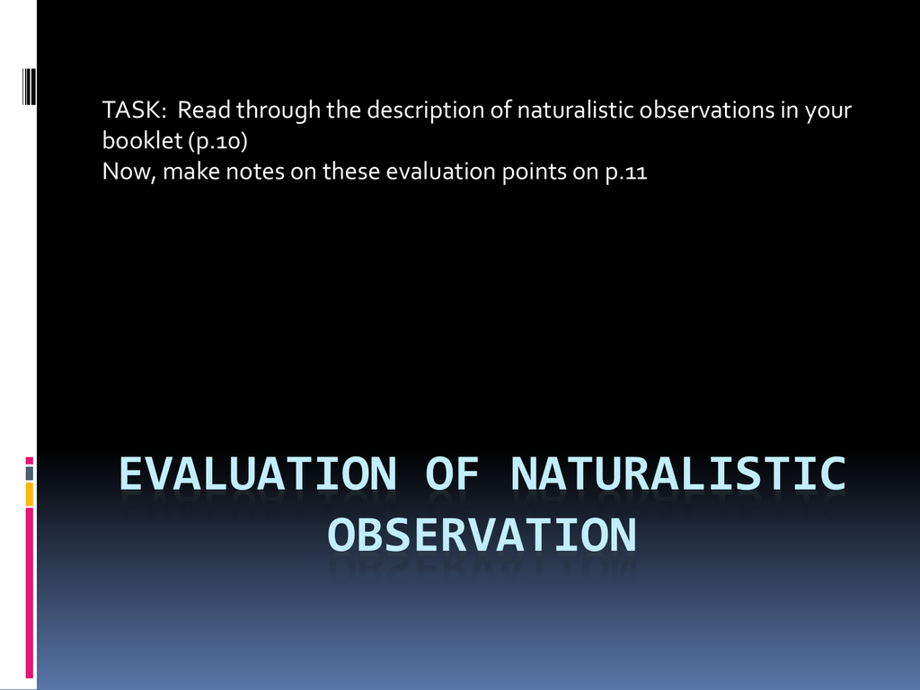 naturalistic observation