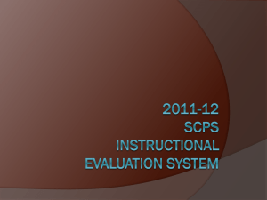 2011-12 SCPS Instructional Evaluation System