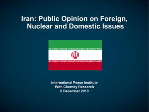 Iran: Public Opinion on Foreign