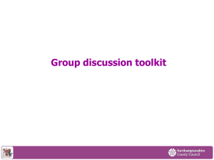 Toolkit - group presentation - Northamptonshire County Council