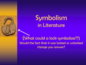 Symbolism in Literature (What could a lock symbolize??) Would the